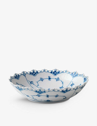 Blue Full Lace round porcelain bowl 28cm