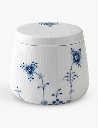 Blue Essentials porcelain lidded bowl 9cm