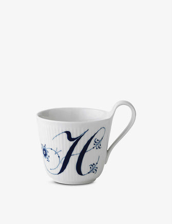 Alphabet H hand-painted porcelain mug 330ml