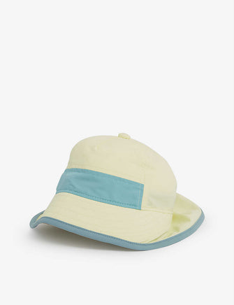 Logo neck-flap recycled-nylon bucket hat