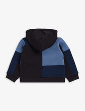 Colour-block zip-front cotton-blend hoody 12-36 months