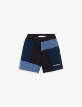 Colour-block brand-print cotton-blend shorts 12-36 months