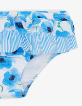 Poppy-print ruffled bikini bottoms 2-4 years