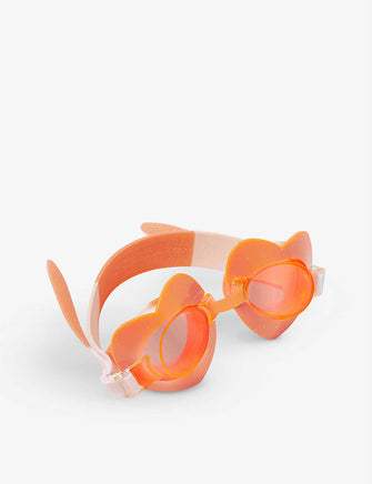 Heart-shaped silicone swim goggles