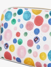 Monster Spot graphic-print debossed vinyl makeup bag