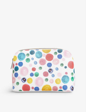 Monster Spot graphic-print debossed vinyl makeup bag