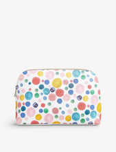 Monster Spot graphic-print debossed vinyl washbag