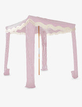 Fringed wood and canvas cabana 140cm