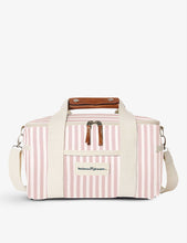 Striped coated canvas cooler