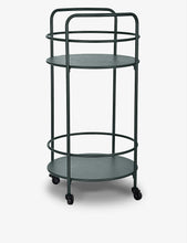 Round powder-coated steel drinks trolley 79cm