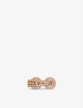 Agrafe 18ct rose-gold and 0.89ct brilliant-cut diamond ring