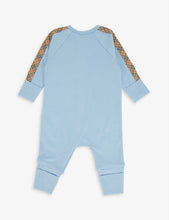 Claude Vintage check stretch-cotton baby grow, hat and bib set 0-1 months