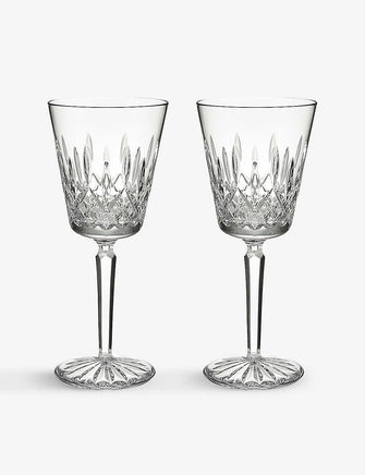 Lismore crystal-glass goblets set of two