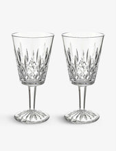 Lismore 1952 large crystal-glass goblets set of two