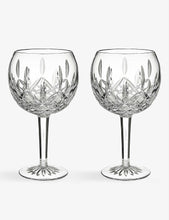 Lismore 1952 crystal-glass balloon wine glasses set of two