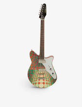 Nineteen67 Vasarely geometric-print maple-wood guitar