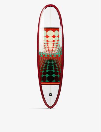 Zett limited-edition geometric-print surfboard 2.18m