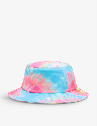 Tie-dye print cotton-blend bucket hat