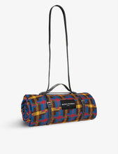 Checked waterproof wool picnic blanket 160cm x 150cm