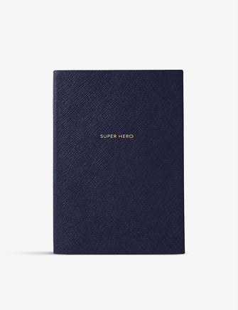 Soho Panama leather notebook 19cm x 14cm