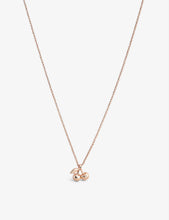 Cherra cherry-charm brass pendant necklace