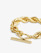 Layliah chunky-chain brass bracelet