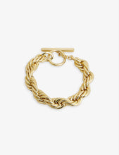 Layliah chunky-chain brass bracelet