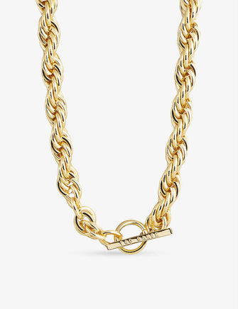 Larriah chunky brass chain necklace