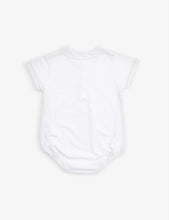 Short-sleeved woven-piqué bodysuit 1 - 18 months