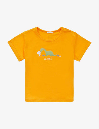 Friendship dinosaur stretch-woven T-shirt