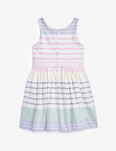 Striped fit-and-flare cotton mini dress 5-6 years