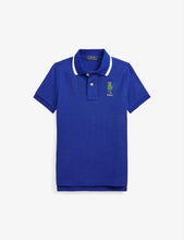 Polo Bear-embroidered cotton-piqué polo shirt 5-7 years