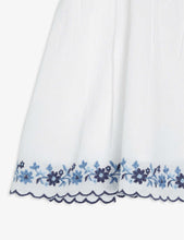 Floral-embroidered cotton dress and bloomers 3-24 months