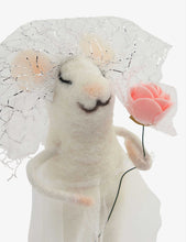 Bride Mouse padded wool-felt Christmas decoration 11cm