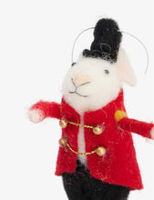 Ringmaster Mouse padded wool-felt Christmas decoration 15cm