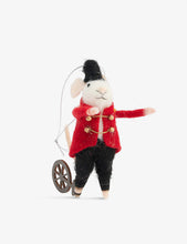 Ringmaster Mouse padded wool-felt Christmas decoration 15cm