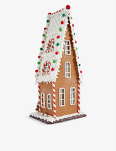 Light-up gingerbread house Christmas ornament