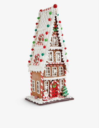 Light-up gingerbread house Christmas ornament