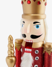 Painted glitter nutcracker wooden Christmas decoration