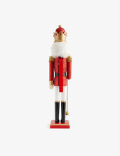 Painted glitter nutcracker wooden Christmas decoration