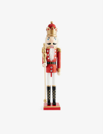 Painted glitter nutcracker wooden Christmas decoration