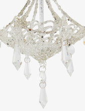 Chandelier glitter-embellished glass Christmas decoration 21cm