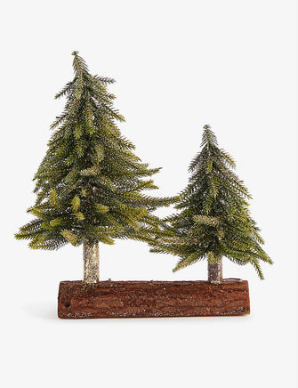 Fir tree wood Christmas ornament 28cm