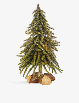 Fir tree wood Christmas ornament 35cm