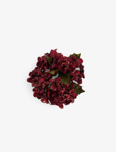 Glittered faux-flower Christmas decoration 12cm