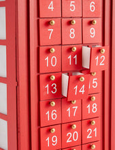 Telephone Box 3D wood Christmas advent calendar 50cm