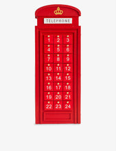 Telephone Box 3D wood Christmas advent calendar 50cm