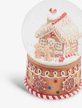 Glitter snowflake tree top resin and glass Christmas music box