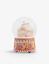 Glitter snowflake tree top resin and glass Christmas music box