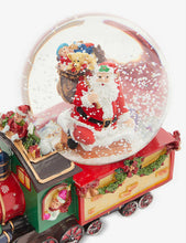 Train with snowdome resin and glass Christmas ornament 18cm